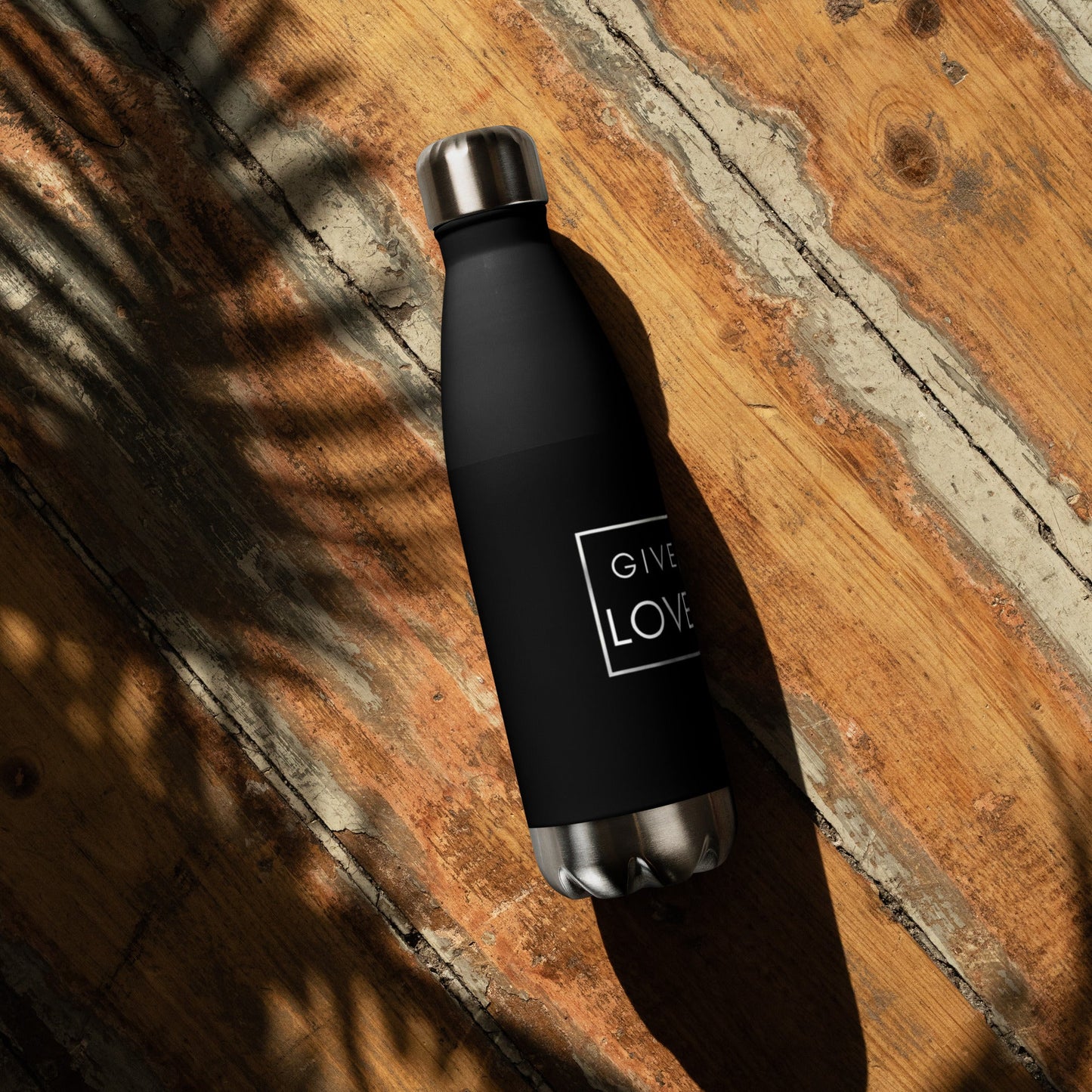 "Give Love" Stainless Steel Water Bottle